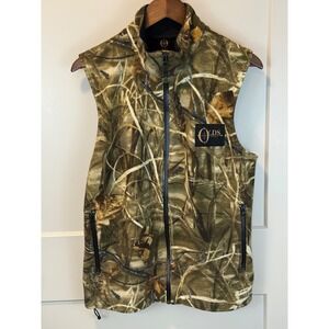 OLDS Apparel 4-10 Camouflage Waterfowl Hunting Fleece Vest Mens Size Small